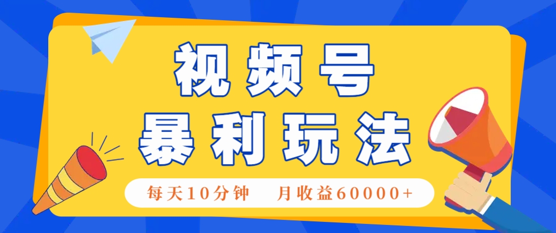 视频号AI赚钱法,每天只需10分钟,月入6万+!(超详细拆解)-全有网创