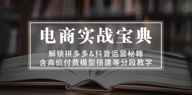 电商实战宝典 解锁拼多多&抖音运营秘籍 含高价付费模型搭建等分段教学-全有网创