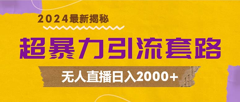 超暴力引流套路，无人直播日入2000+-全有网创