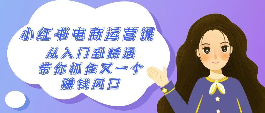 2024小红书电商运营课，从入门到精通，带你抓住又一个赚钱风口(50节课)-全有网创