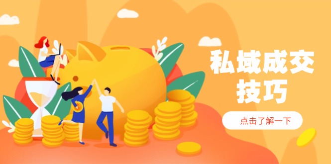 私域成交技巧，帮你从入门到精通，破解四大痛点，快速变现，轻松收钱-全有网创