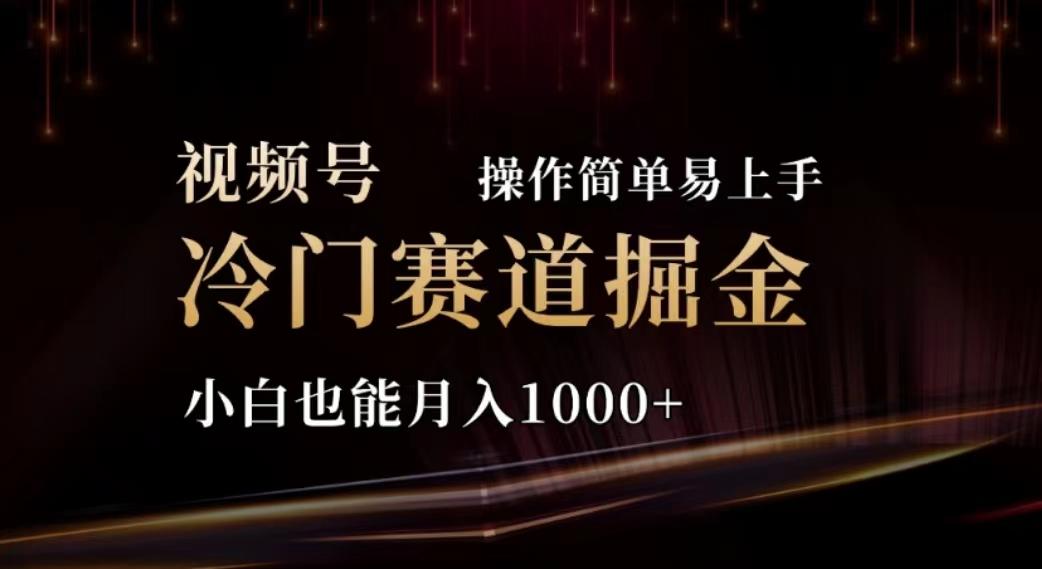 2024视频号冷门赛道掘金，操作简单轻松上手，小白也能月入1000+-全有网创