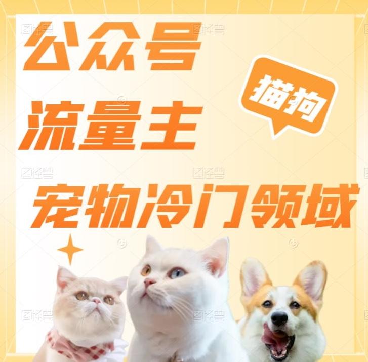 公众号流量主，萌宠冷门领域，单日收益2000+，简单暴力掘金，矩阵操作，无限放大收益！-全有网创