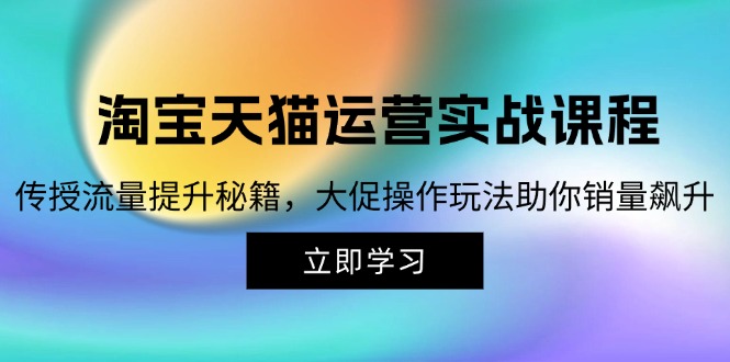 淘宝&天猫运营实战课程，传授流量提升秘籍，大促操作玩法助你销量飙升-全有网创
