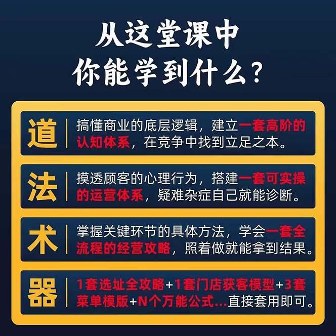 图片[1]-餐饮店盈利实操方法：教你怎样开一家持续能赚钱的餐厅(25节-全有网创