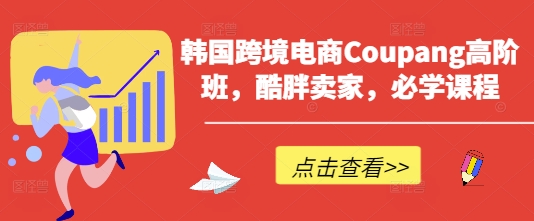韩国跨境电商Coupang高阶班，酷胖卖家，必学课程-全有网创