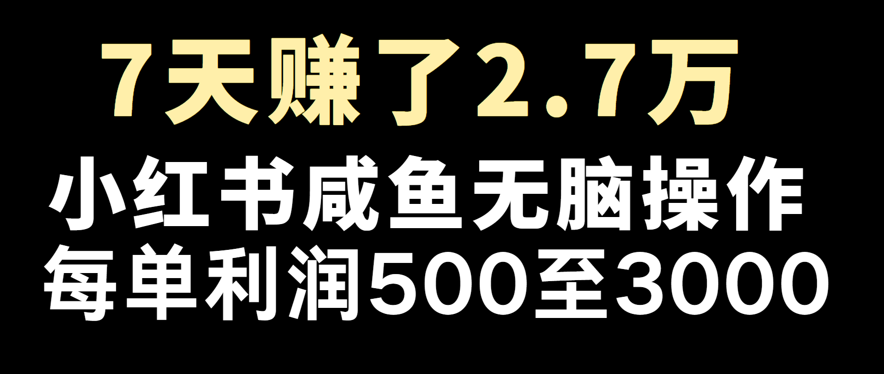 冷门暴利，超级简单的项目0成本玩法，每单在500至4000的利润-全有网创