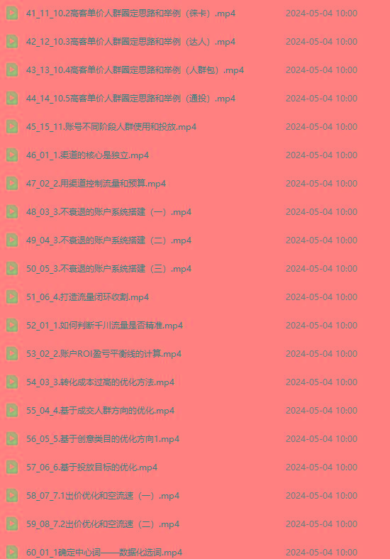 图片[3]-2024单品正价起号，直播素材投流选品：选品课+投流课+素材课+卡首屏/100节-全有网创