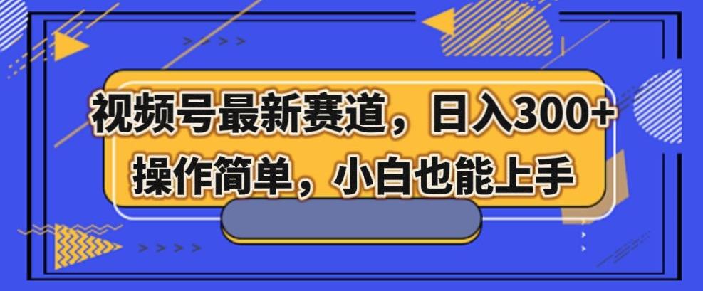 视频号最新赛道，日入300+，新手小白轻松掌握-全有网创