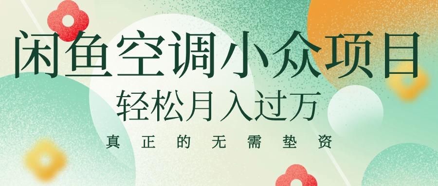 闲鱼卖空调小众项目 轻松月入过万 真正的无需垫资金-全有网创