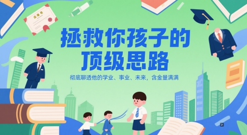 付费文章：拯救你孩子的顶级思路，彻底聊透他的学业、事业、未来，含金量满满-全有网创