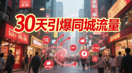 30天引爆同城流量:团购篇 认知篇 流量篇 来客篇 达人篇 老板人设IP篇 投流篇-全有网创